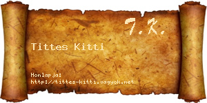 Tittes Kitti névjegykártya